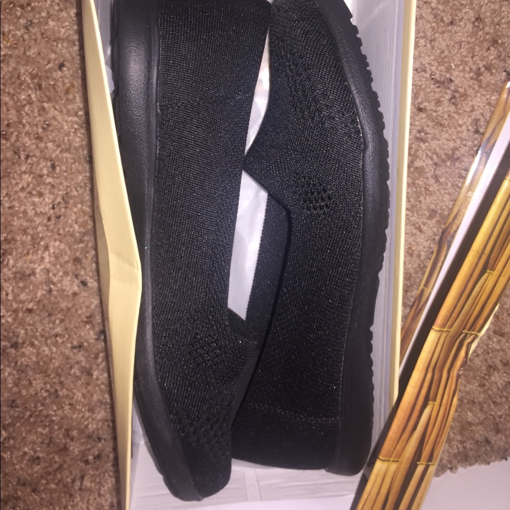 Aloha island black slip on shoes